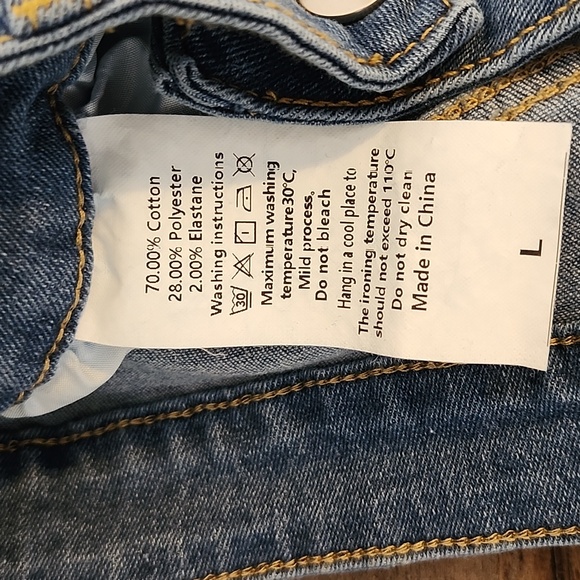 Pearl-Embellished Jeans, Large - Picture 6 of 6